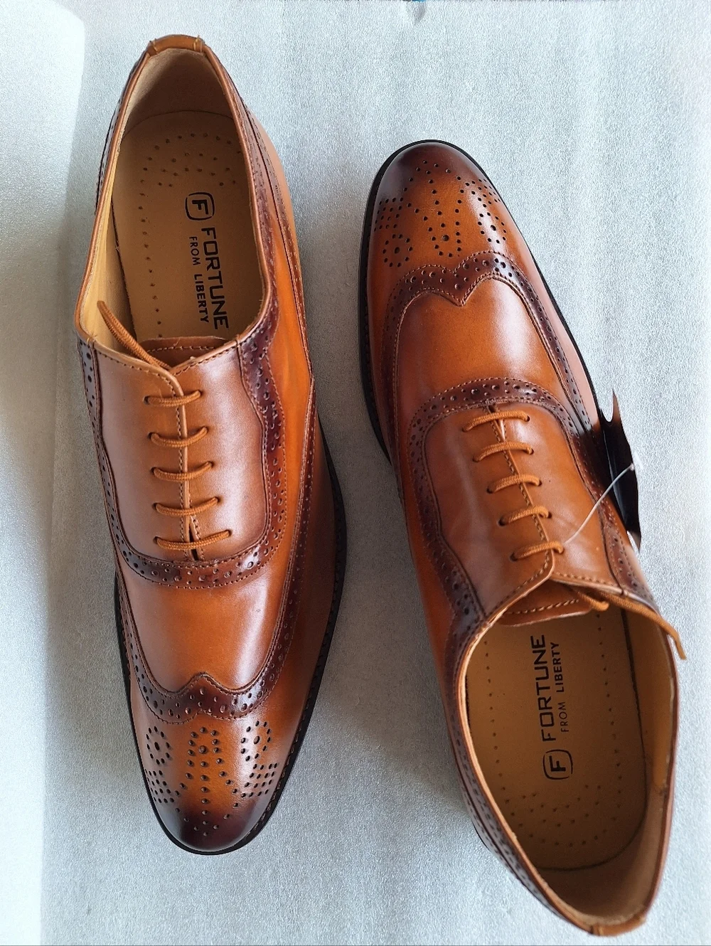 👞 NWT Liberty Fortune Men's Leather Wingtip Brogues Sz 13 👞